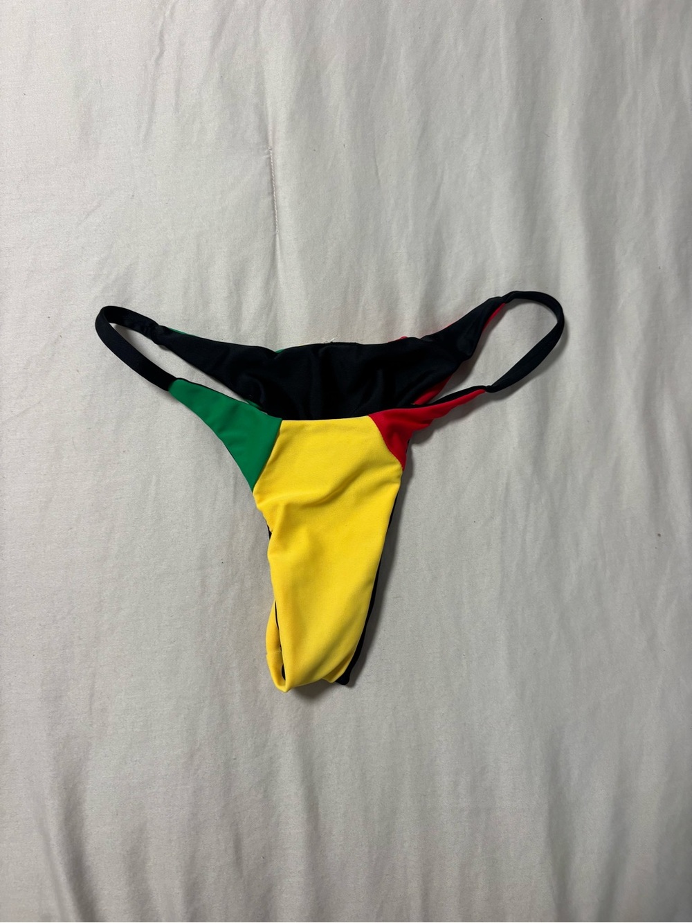 San Lorenzo Colorblock Bikini Bottom in Black, Yellow, Green, Red